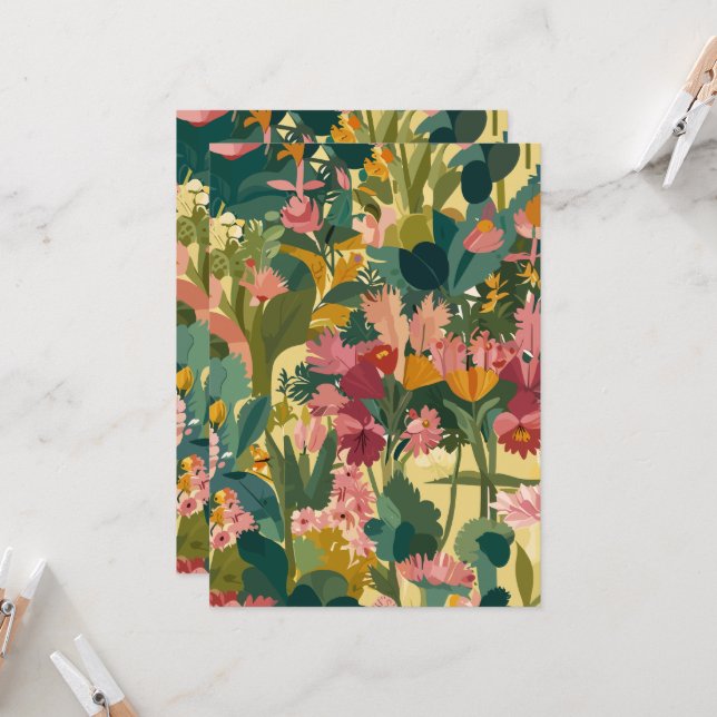 Convites Padrão de gargen de sangue (Frente/Verso In Situ)