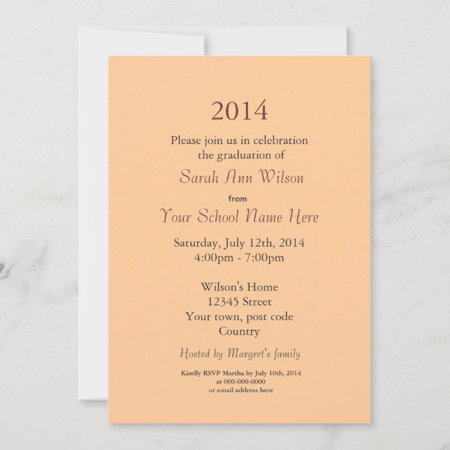 convites para a graduação de flores de daffodil de (Frente)