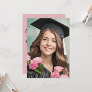 convites para a graduação em rosa das flores moder