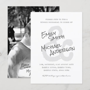 Convites para Amperset de Typeset e FOTO escritos 