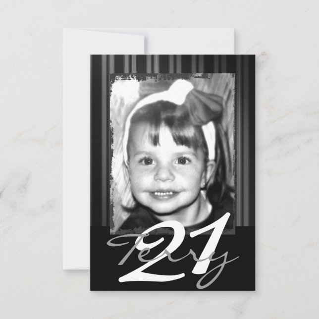 Convites para aniversário de 21 anos (Frente)