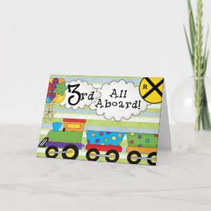 Convites para aniversário de 3 anos do trem de ani