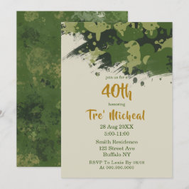 Convites para aniversário de 40 anos de Camuflagem