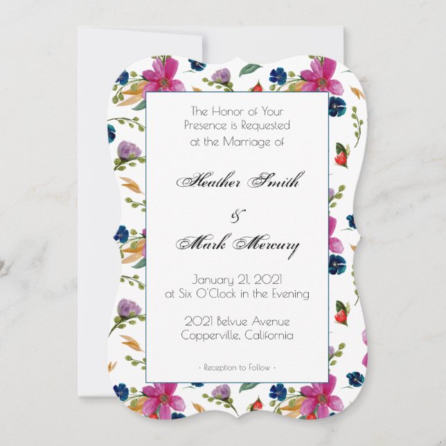 Convites para Assinatura Floral Joyeaux (Frente)