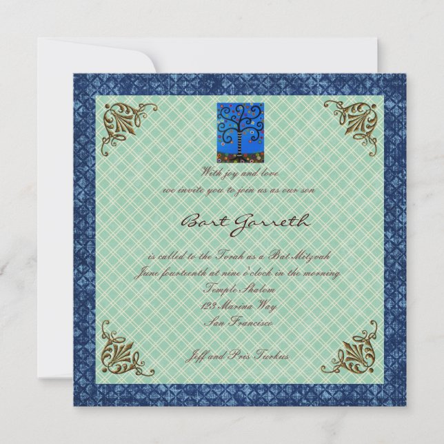 Convites para Bar Bat Mitzvah (Frente)