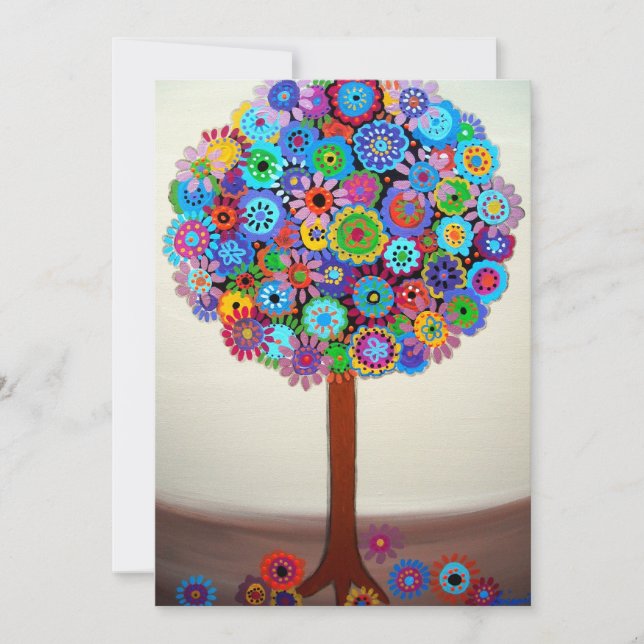 Convites para Bat Mitzvah, Bar de Árvore da Vida (Frente)