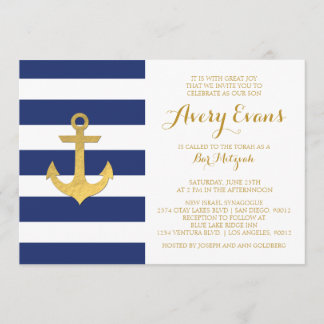 Convites para Bat Mitzvah de Marinho Náutico