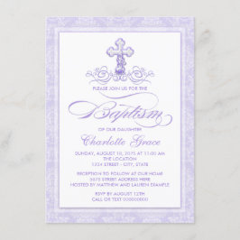 Convites para Batismo Roxo