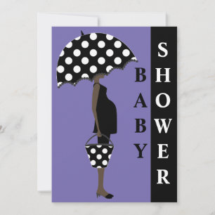 Convites para Bebê bolinhas {Roxo}