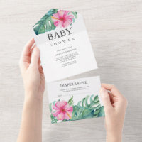 Convites para Bebê com Temas Luau