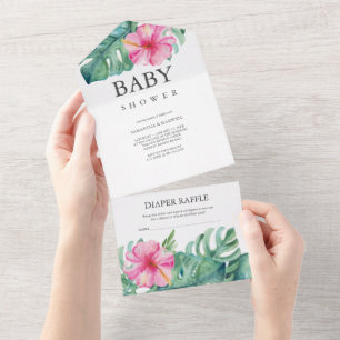 Convites para Bebê com Temas Luau