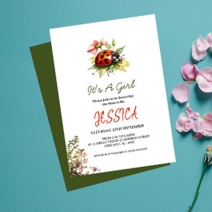 Convites para Bebê Ladybug