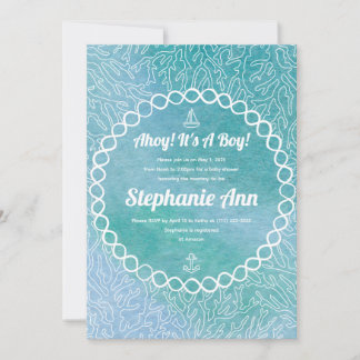 Convites para Bebê Náutico Sailor