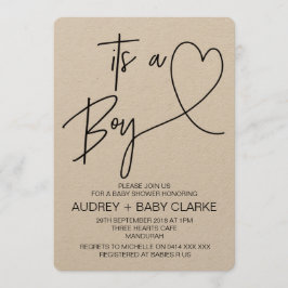 Convites para Bebê Rustic Boy