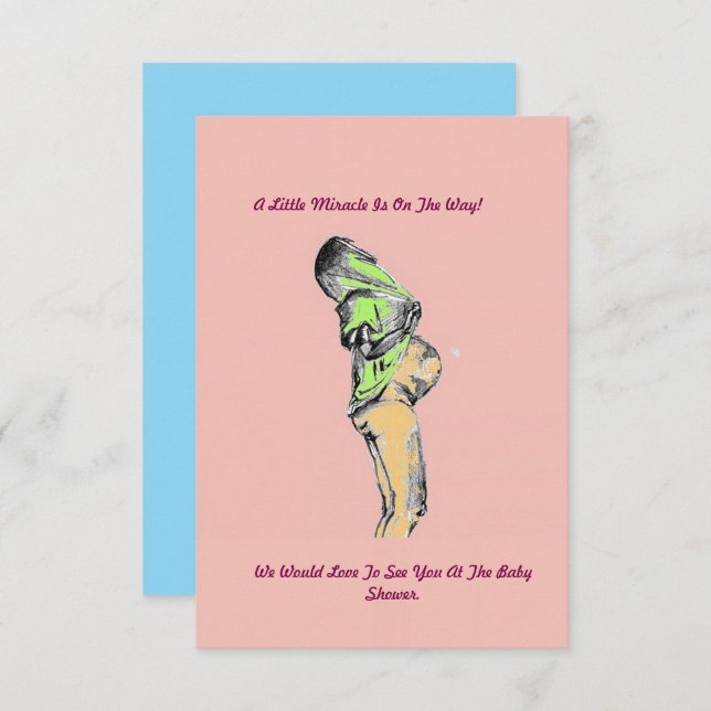 Convites para bebês da Feliz Mãe Personalizada (Frente/Verso)