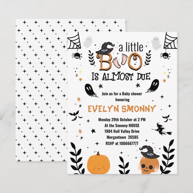 convites para bebês grávidas (Frente/Verso)