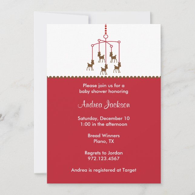 Convites para Bebês Portáteis (Frente)