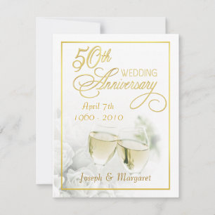 Convites para Bodas de Ouro - Pequeno
