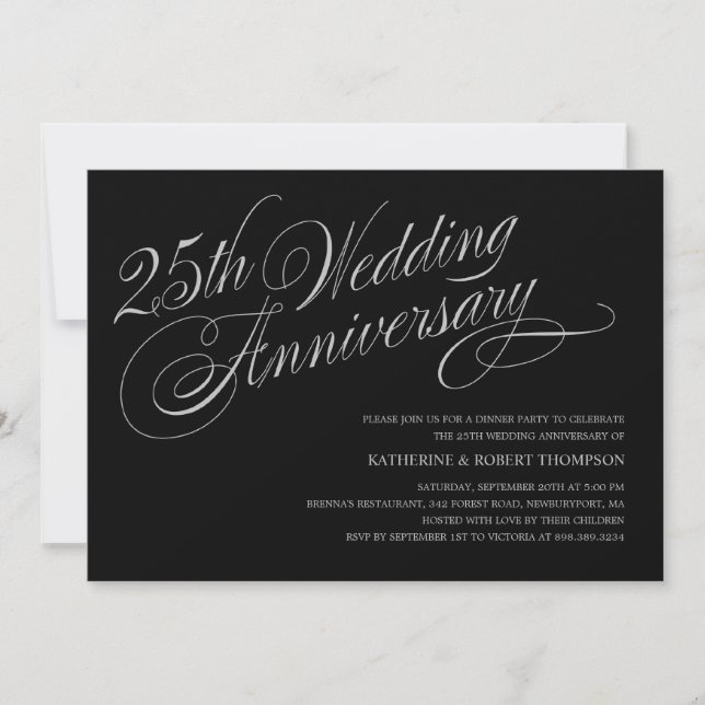 Convites para Bodas de Prata (25 anos) (Frente)