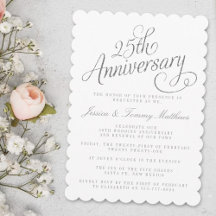 Convites para Bodas de Prata de 25 Anos