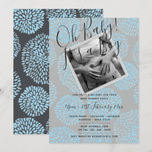 Convites para BOY FOTO DO CHÁ DE FRALDAS Moderno