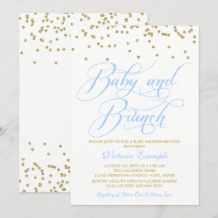 Convites para Brunch de Chá de Bebê Menino