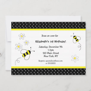 Convites para Bumble Bee Birthday