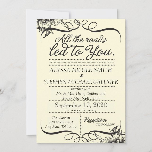 convites para casamento (Frente)