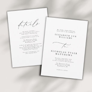 Convites para Casamento All-in-One Longhand