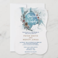 Convites para Casamento Blue Winter Wonderland