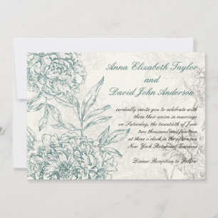 Convites para Casamento Botânico Elegante Jade Cr