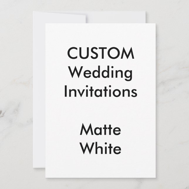 Convites para Casamento BRANCO MATTE Personalizado (Frente)