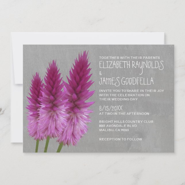 Convites para Casamento Celosia (Frente)