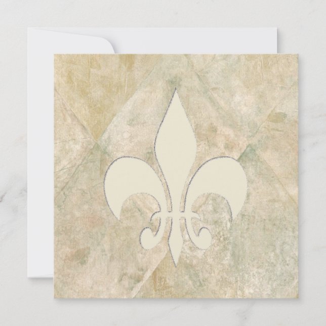 Convites para Casamento Clássico Fleur De Lis (Frente)