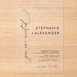 Convites para Casamento Clássico Moderno Minimalis