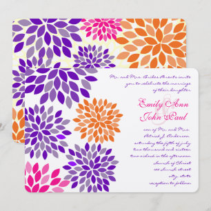 Convites para Casamento Clorítemo Floral Moderno