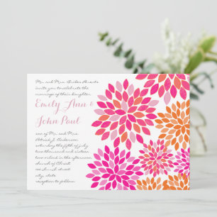 Convites para Casamento Clorítemo Floral Moderno