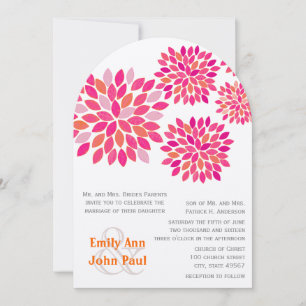 Convites para Casamento Clorítemo Floral Moderno