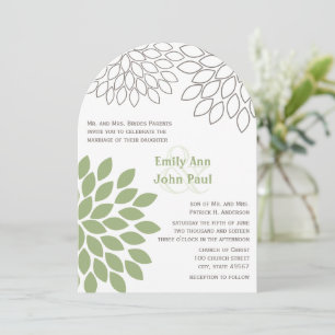 Convites para Casamento Clorítemo Floral Moderno