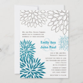 Convites para Casamento Clorítemo Floral Moderno
