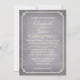 Convites para Casamento com Chalkboard de Prata Da