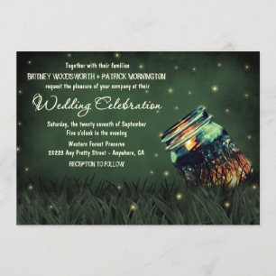 Convites para Casamento com Firefly Mason Jar Rust