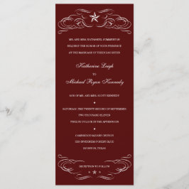 Convites para Casamento com Maroon Texas Lone Star