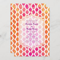 Convites para Casamento com Marrocos, árabe cor-de