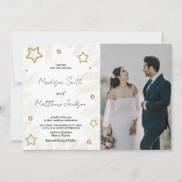 Convites para Casamento com Pine de Estrela ouro c
