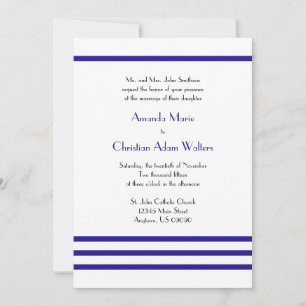 Convites para Casamento com Stripes Modernas (Mari