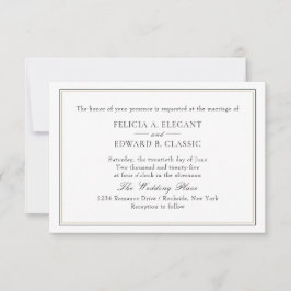 Convites para Casamento com Tipografia Clássica Si