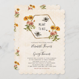 Convites para Casamento de Abelhas de Mel Floral