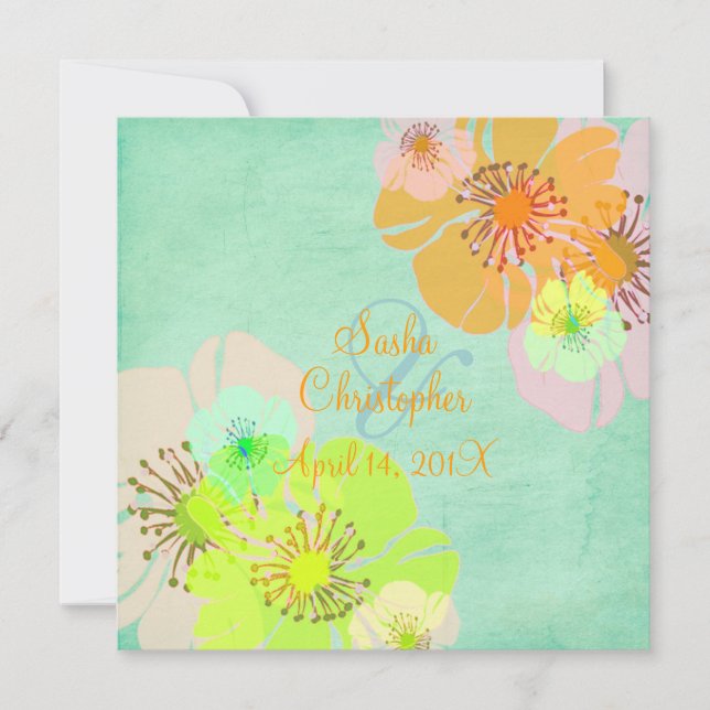 Convites para Casamento de Aloha/Luau (Frente)