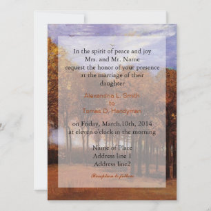 Convites para casamento de arte, Autumn Landscape